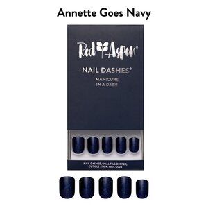 NEW Red Aspen Press-On Nails Blue Short Square